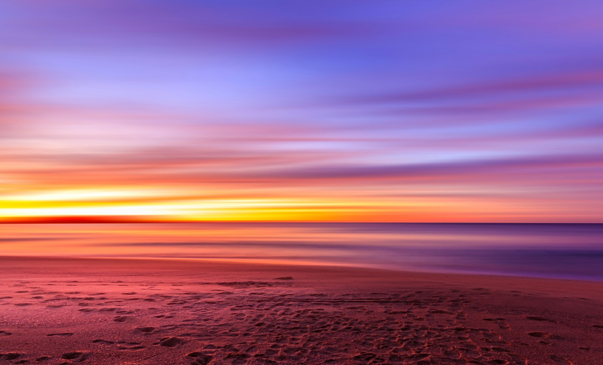 view of seashore sunset